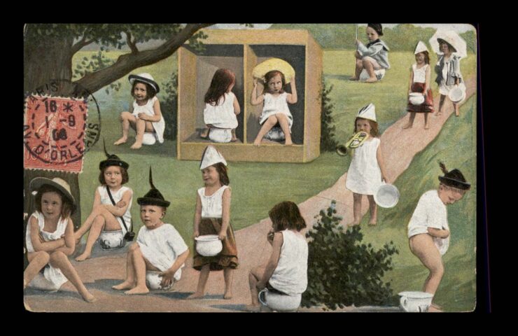NOCNIKI, KARTA HUMORYSTYCZNA,VINTIGE, HUMOR 1906