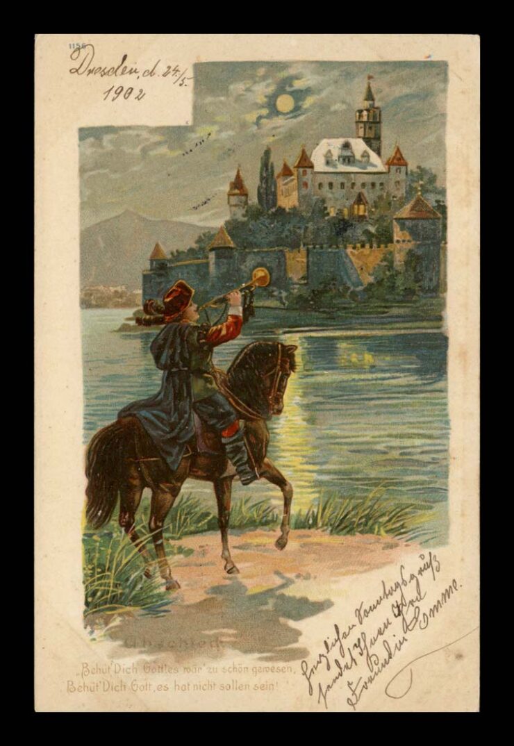 BOŻE BŁOGOSŁAW, ZAMEK/WAROWNIA, NOCNA, LITHO 1902