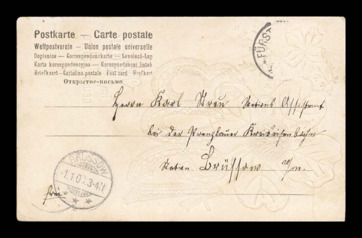 NEUES JAHR (NOWY ROK), ZŁOTE CYFRY, MONETA 10 MARK, PRAGE 1903