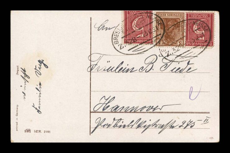 FROHLICHEN WEIHNACHTEN, WIDOCZEK, ZUG STEMPEL, GRESLAU - NEISSE 23,12.1921