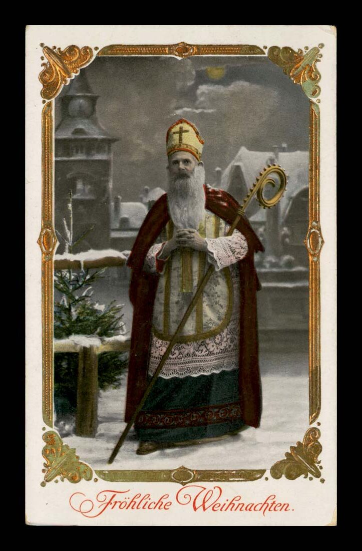 FROCHLICHE WEIHNACHTEN, ŚWIĘTY MIKOŁAJ, FOTO GEL 1912