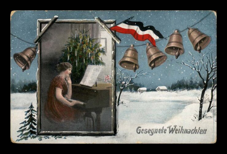 FROCHLICHE WEIHNACHTEN, PATRIOTICA, CHOINKA I FLAGA, ZIMA
